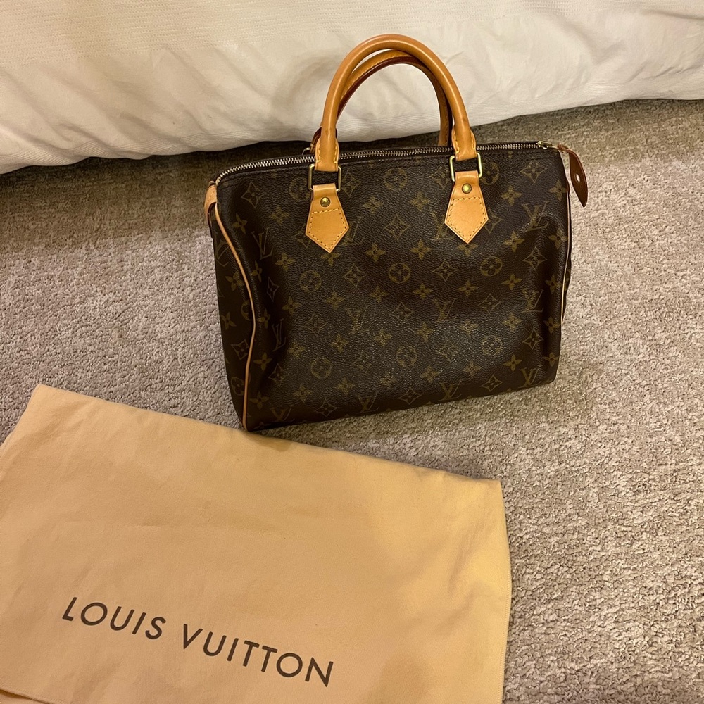 Louis Vuitton Speedy 30 LV Monogram Satchel Bag